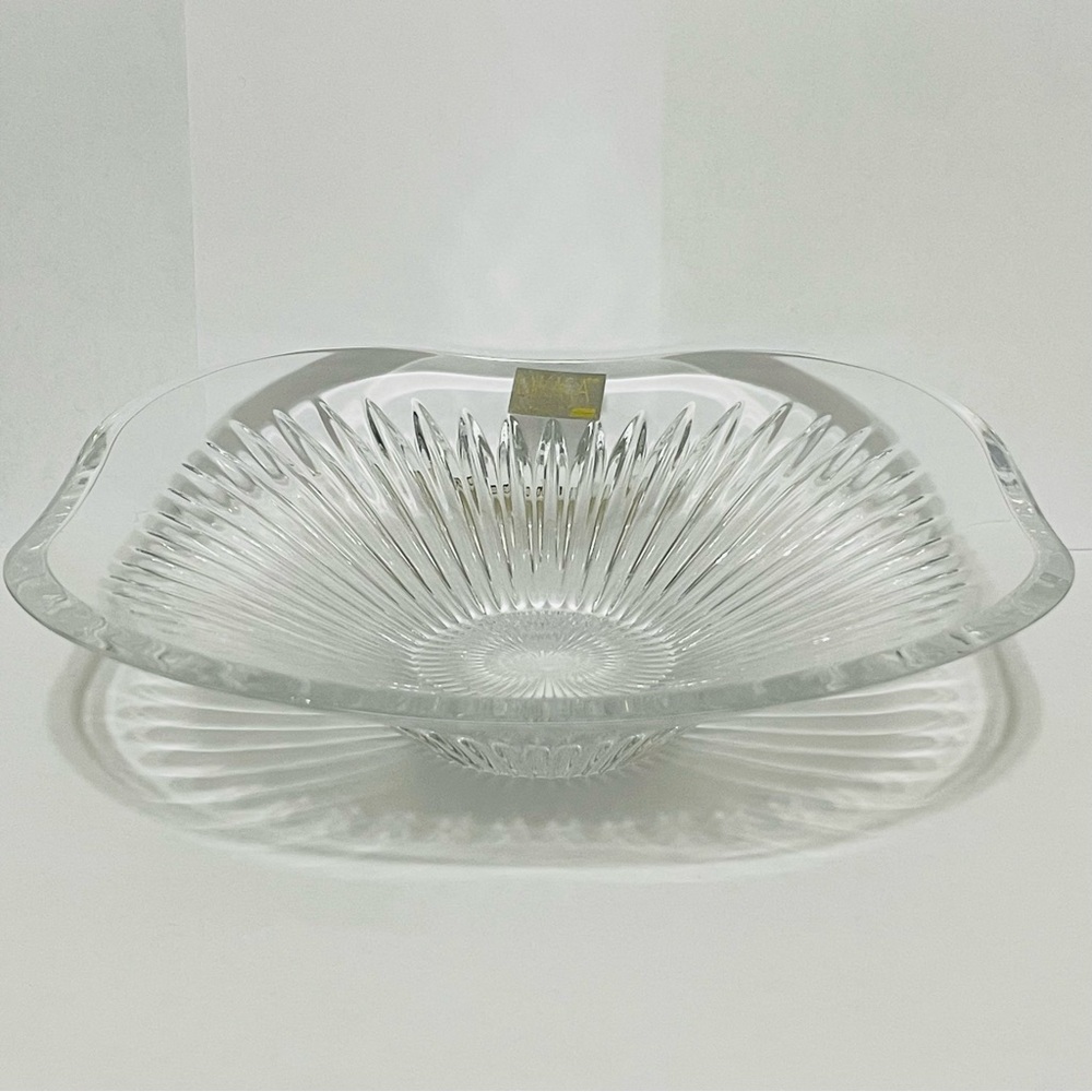Mikasa shallow Crystal Centerpiece Candy Dish Bowl Meridian pattern